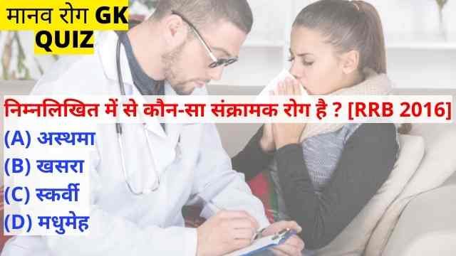 मानव स्वास्थ्य एवं रोग MCQ GK